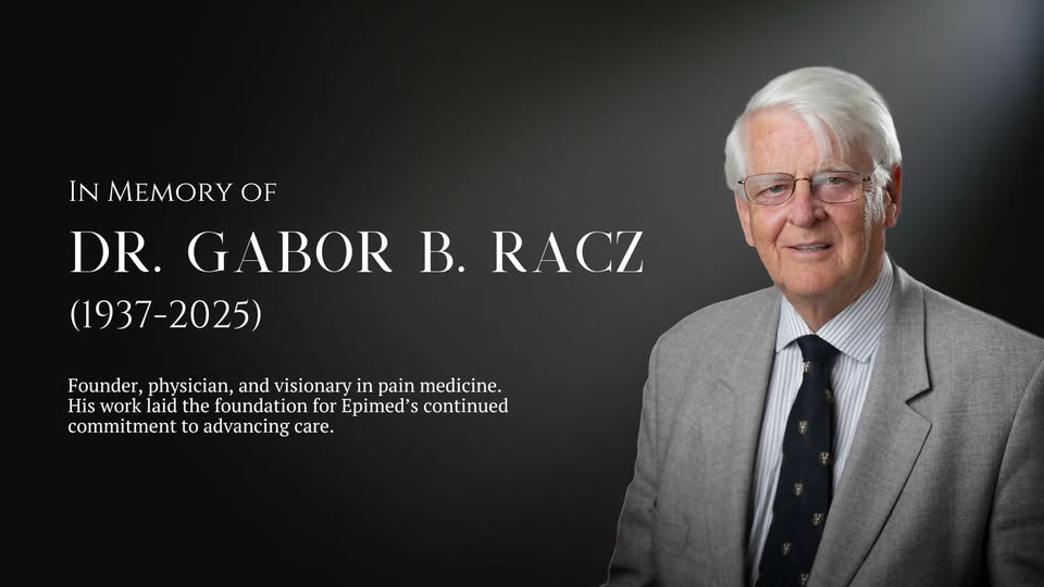 Dr. Gabor B. Racz Obituary: Dr. Gabor B. Racz (1937–2025), Pain Medicine Pioneer, Has Passed Away